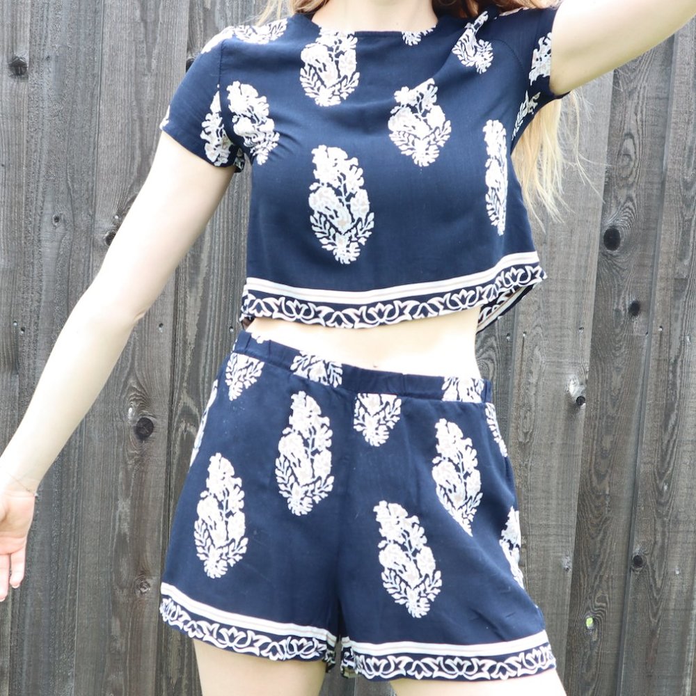 Navy Two-Piece Set